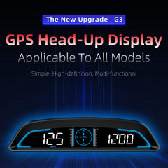 Docbraces GPS HUD speedometer dial shows real-time MPH and KMH readings.