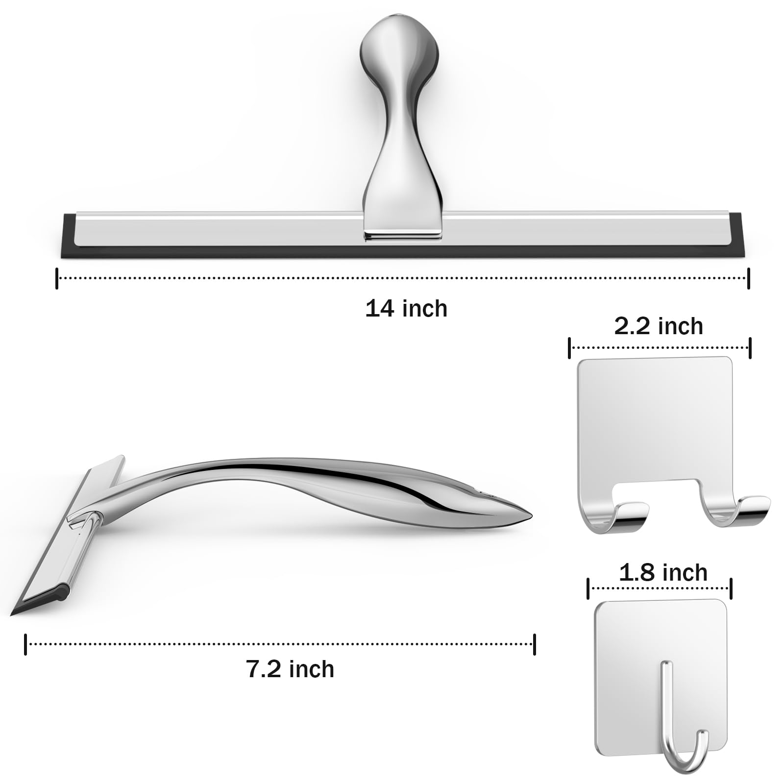 Docrok silicone blade close-up showing flexible edge for thorough water removal