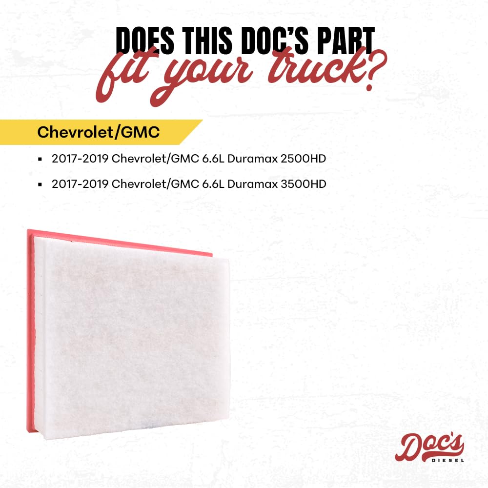 Doc's Diesel Engine Air Filter DPA10660 silicone gasket seal for a tight fit
