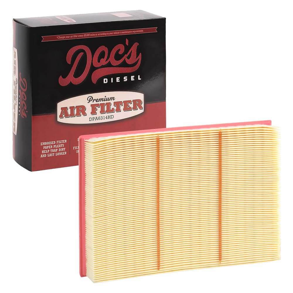 Doc's DPA10564 filter close-up with a tight diesel engine gasket