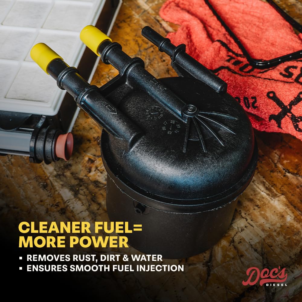 Doc's Diesel Filter DCS8323 in-application Dodge Ram view shows secure fitment.