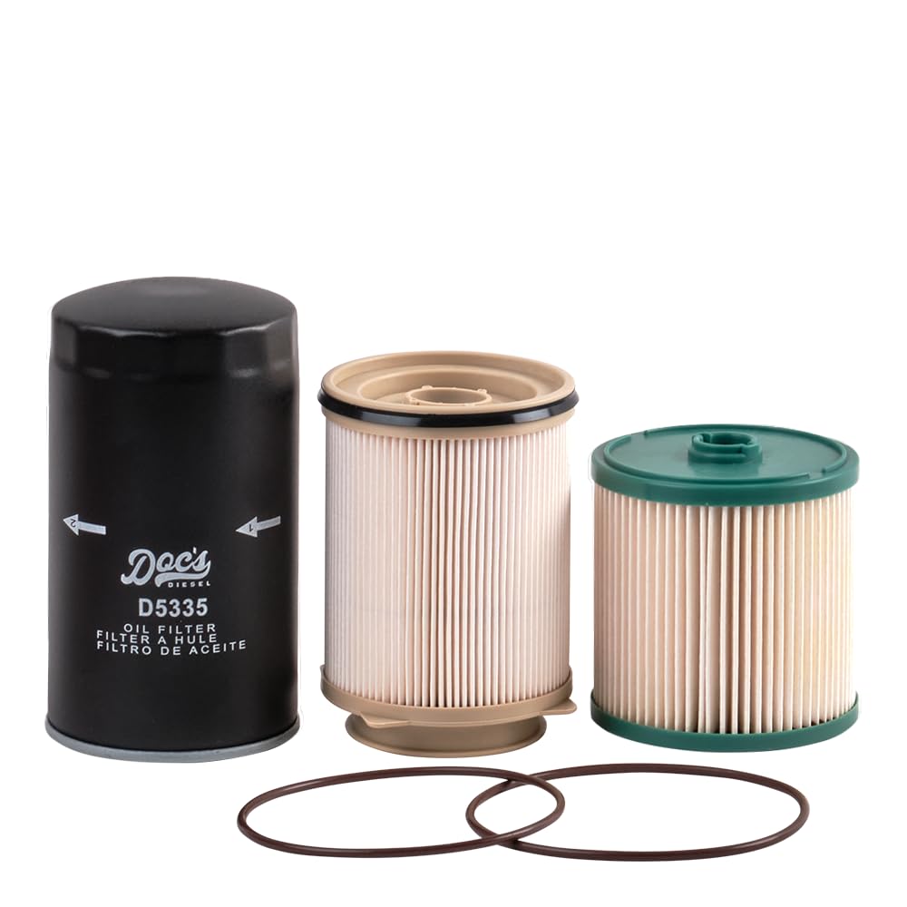 Doc's Diesel filter kit for RAM 6.7L Cummins fuel filter set helps clean fuel.