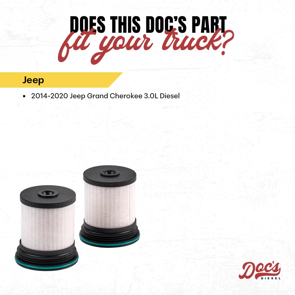 Doc's Diesel Fuel Filter DGF412 back view shows durable seals for reliable sealing.
