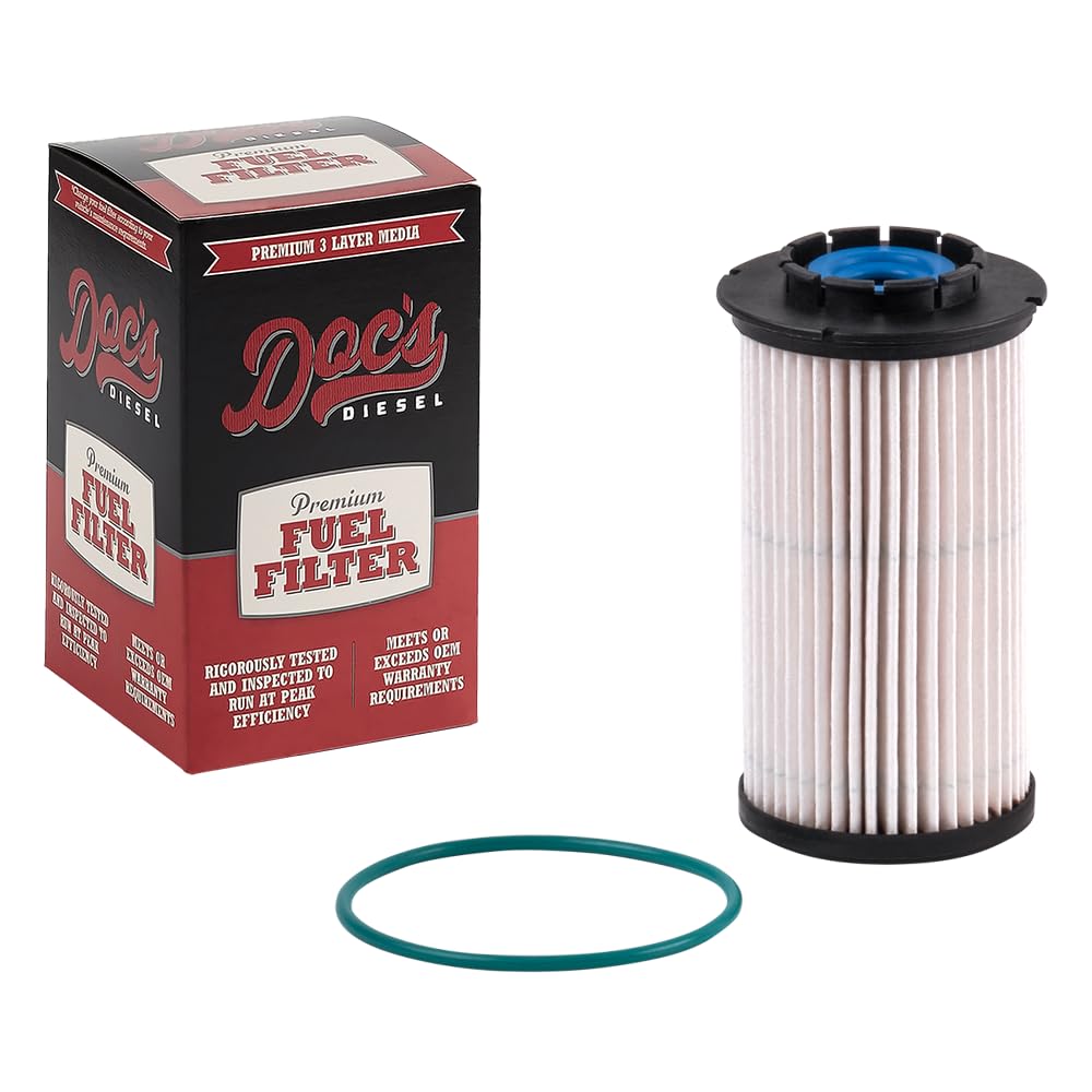 Doc's Diesel Fuel Filter DGF412 front view highlighting rugged build and filtration efficiency.
