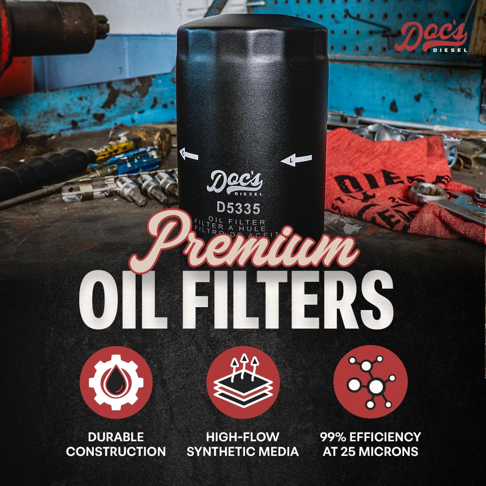 Doc's Diesel D5335 side view filter for RAM Cummins engines improves filtration