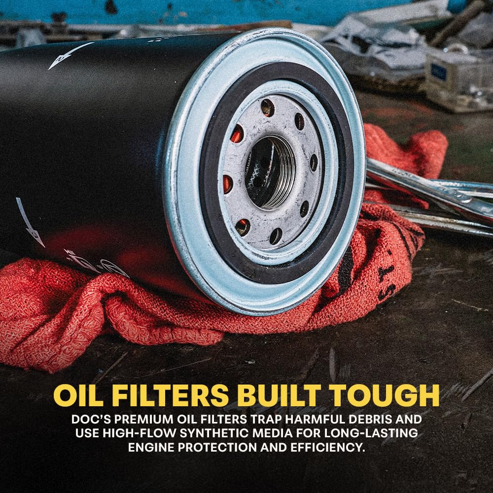Doc's Diesel Oil Filter D5399 media detail highlights high flow filtration