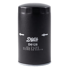 Doc's Diesel Oil Filter: heavy-duty metal housing designed for longer life under demanding use.