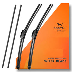 Dog Tail water-repellent 26-inch wiper blade beads rain for clearer visibility.