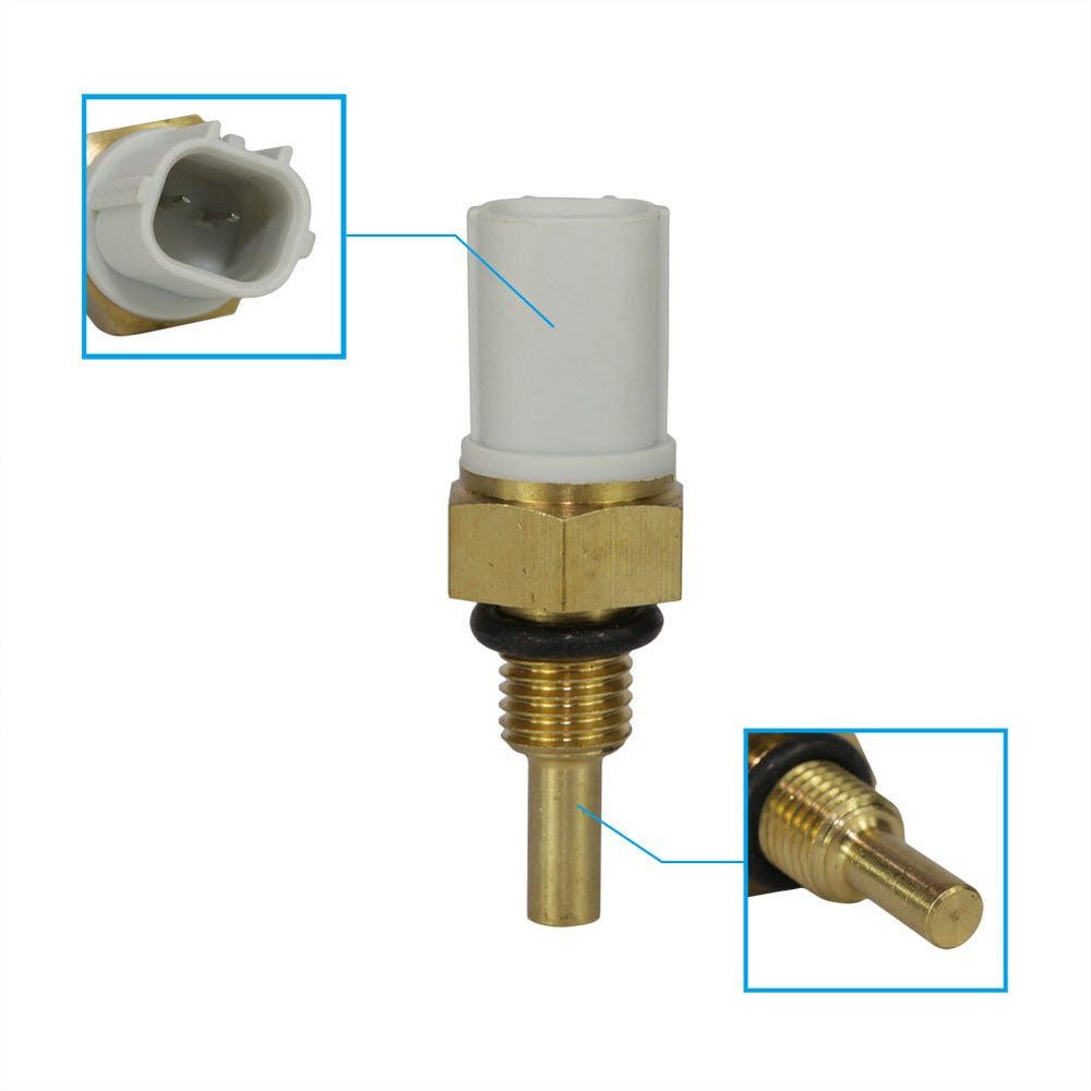 DOICOO coolant temperature sensor installed in engine bay, direct replacement-ready.