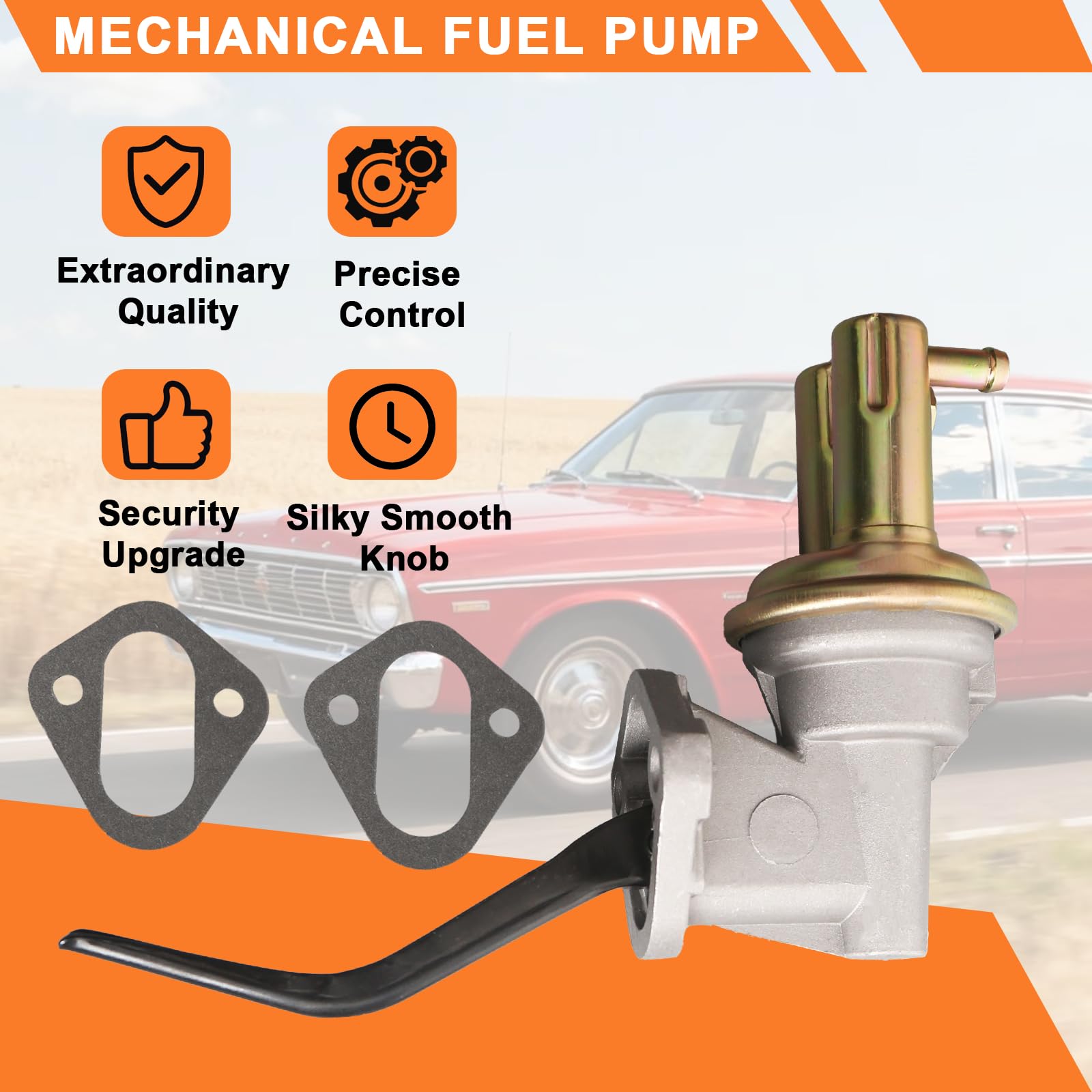 doietc M6588 mechanical fuel pump top view shows compact profile for retrofits