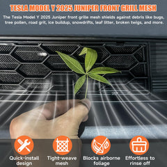 Doietc Grille Mesh Insert for Tesla Model Y Juniper insect protection front view protects vents.