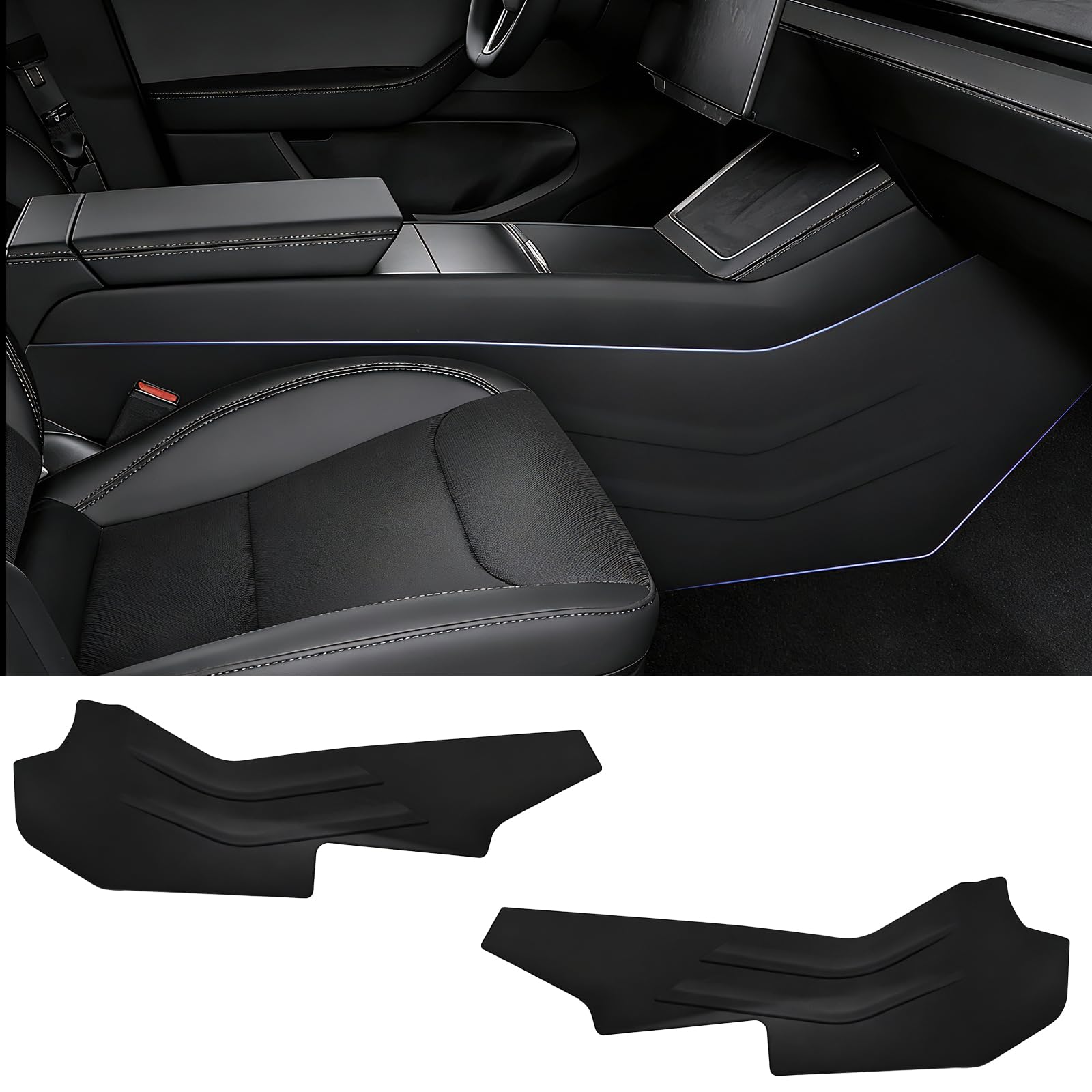 Doietc Tesla Model Y Juniper carbon fiber texture close-up adds premium interior appeal.