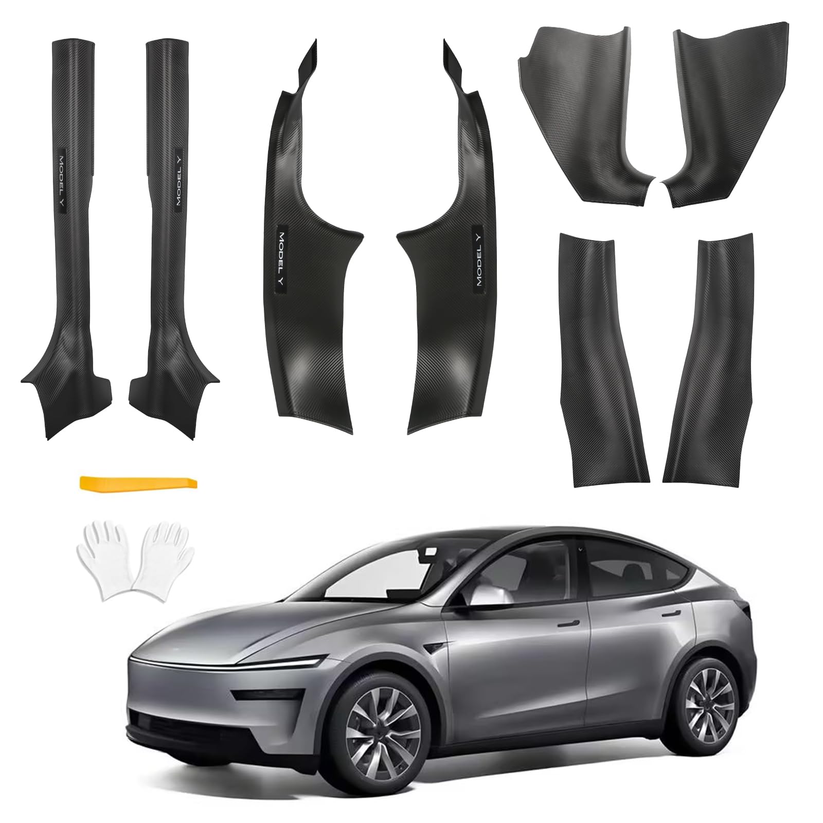 Doietc door sill protector for Tesla Model Y Juniper, front left, scratch protection.