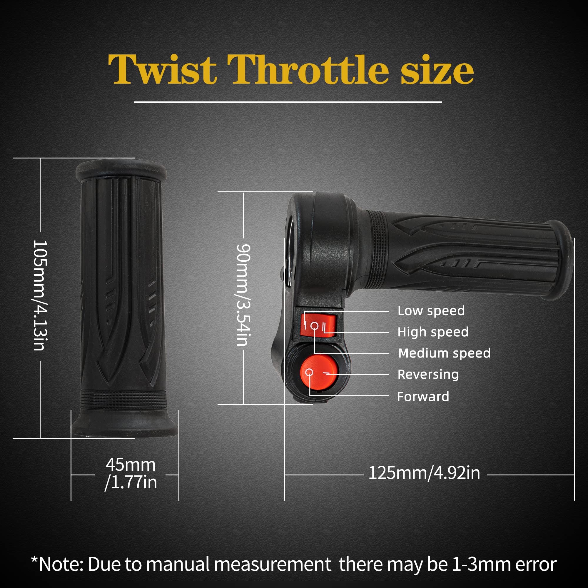 Doinal universal throttle reverse function demonstrates maneuverability in tight spaces.
