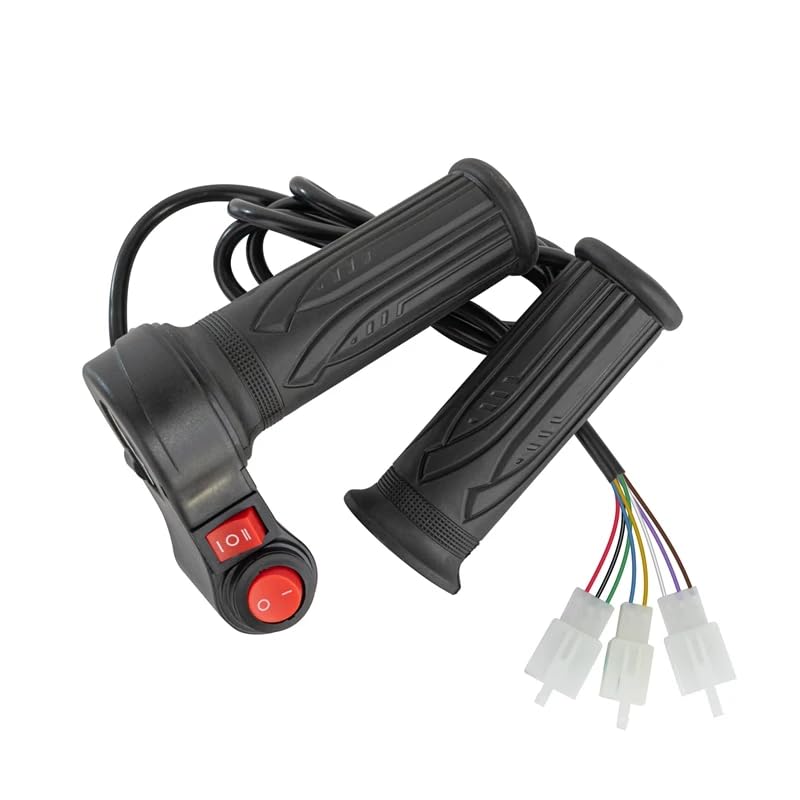 Doinal universal throttle side view on 22mm handlebars enables quick replacement and precise control.