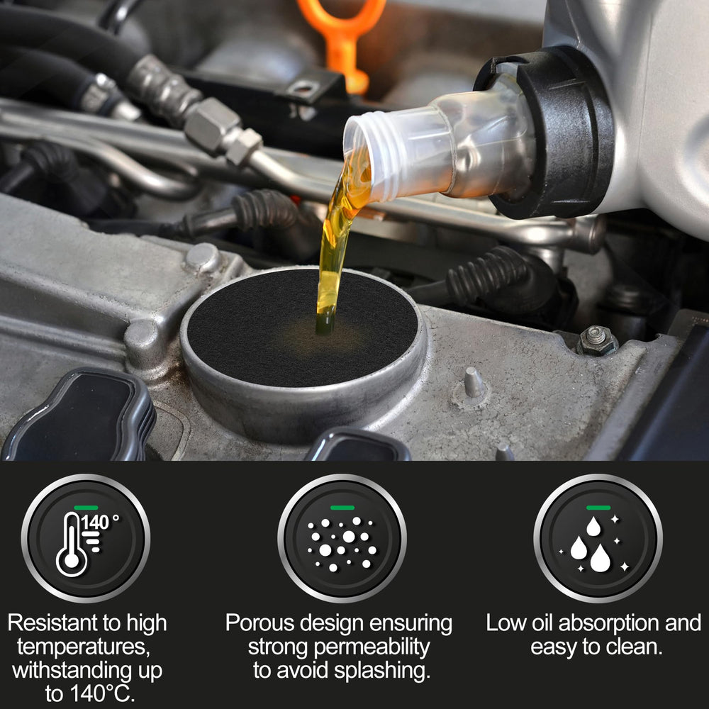 Dojobkinb round pad fits most oil drains for versatile use.