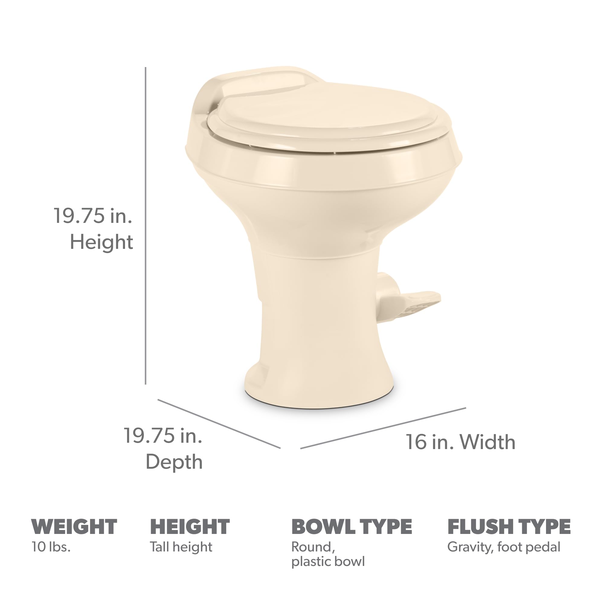 Dometic 300-series bone seat offers residential comfort