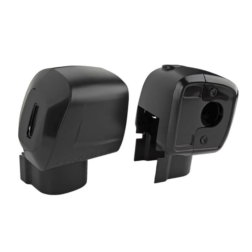 Dometic end caps assembled on the right arm power awning cover kit for a secure, long-lasting fit.