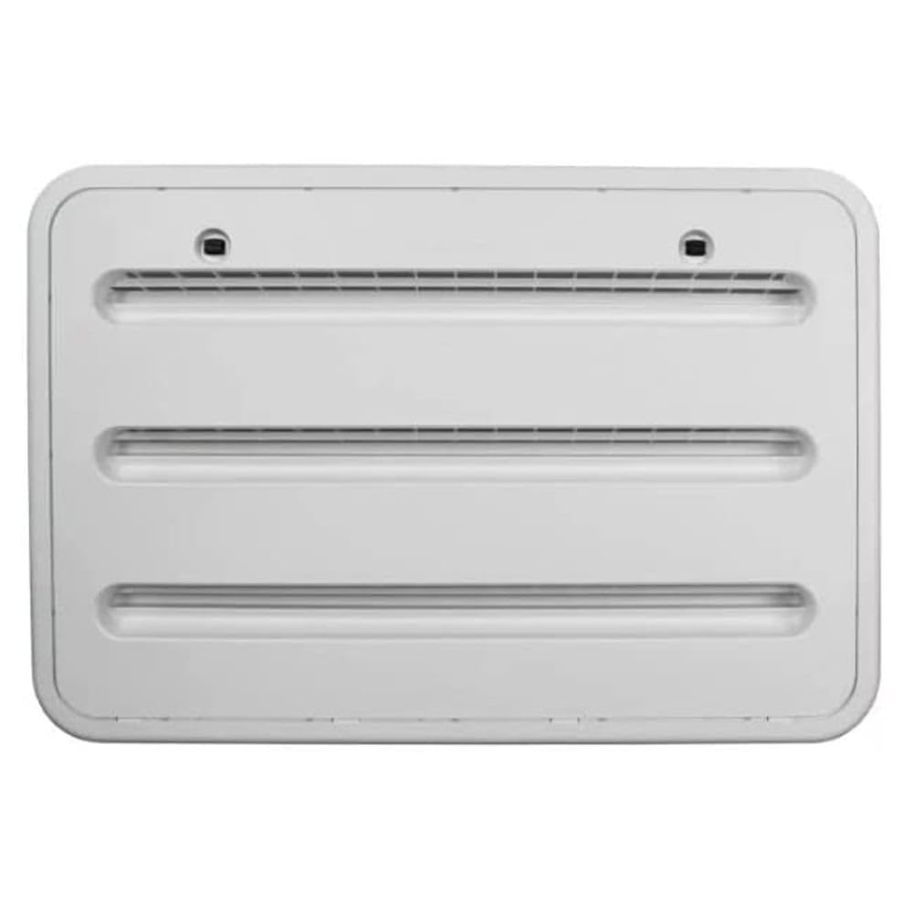 Dometic vent assembly for RV refrigerators, 14x22 cut-out, polar white finish for a clean look.