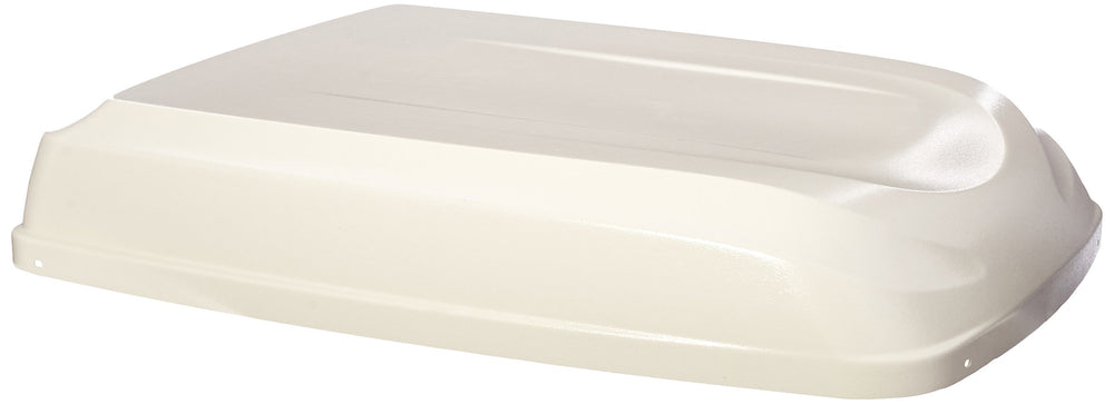 Dometic shell shroud in white for standard and high-efficiency A/C units, protects exterior components.