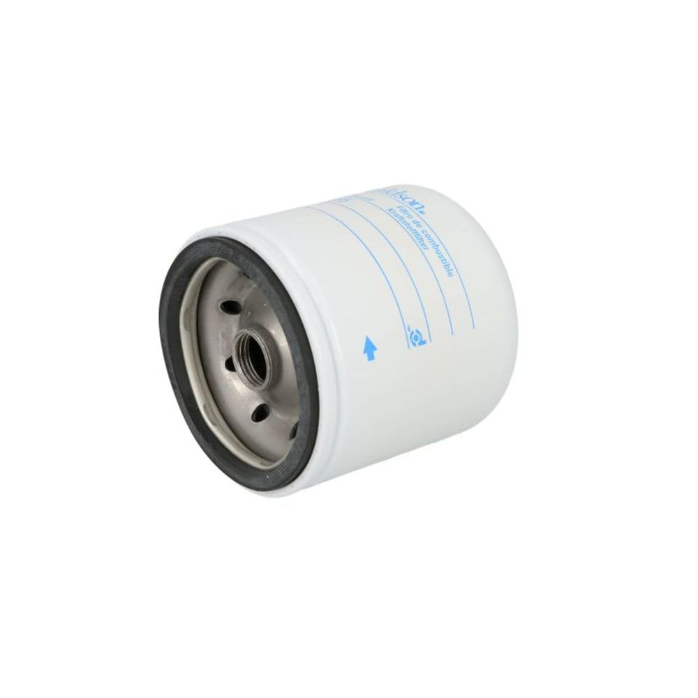 Donaldson P555095 fuel filter spin-on front view showing compact design and branding