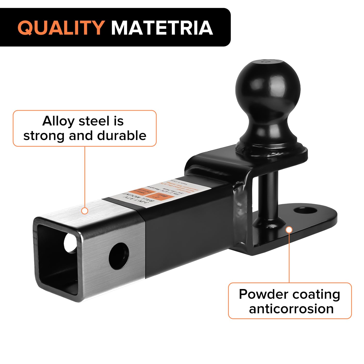 Donext universal 2-inch receiver fits standard hitch systems.