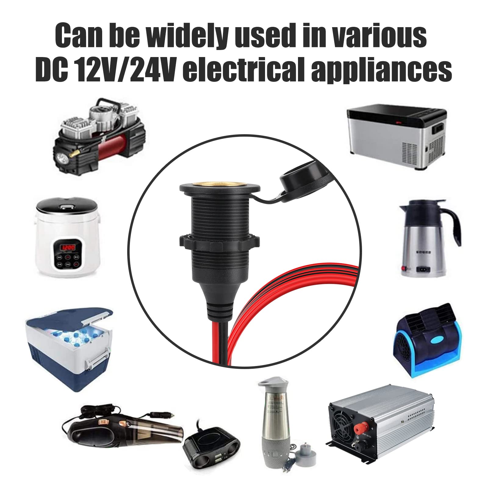 Dongge dustproof and waterproof cap protects the socket from elements.