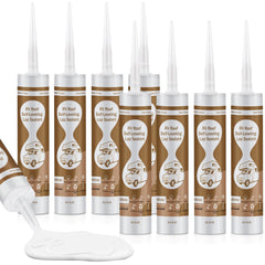 Dongxw RV roof sealant self-leveling eight-pack white tubes for quick, durable seal.