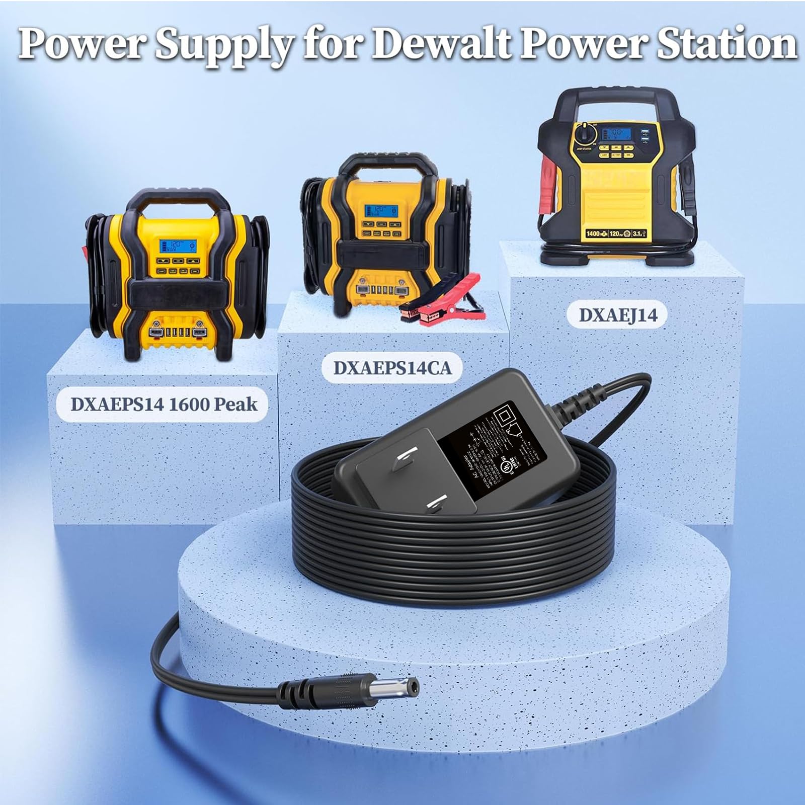 DONYOIE 15V output charger with 6.0 ft cable in use.