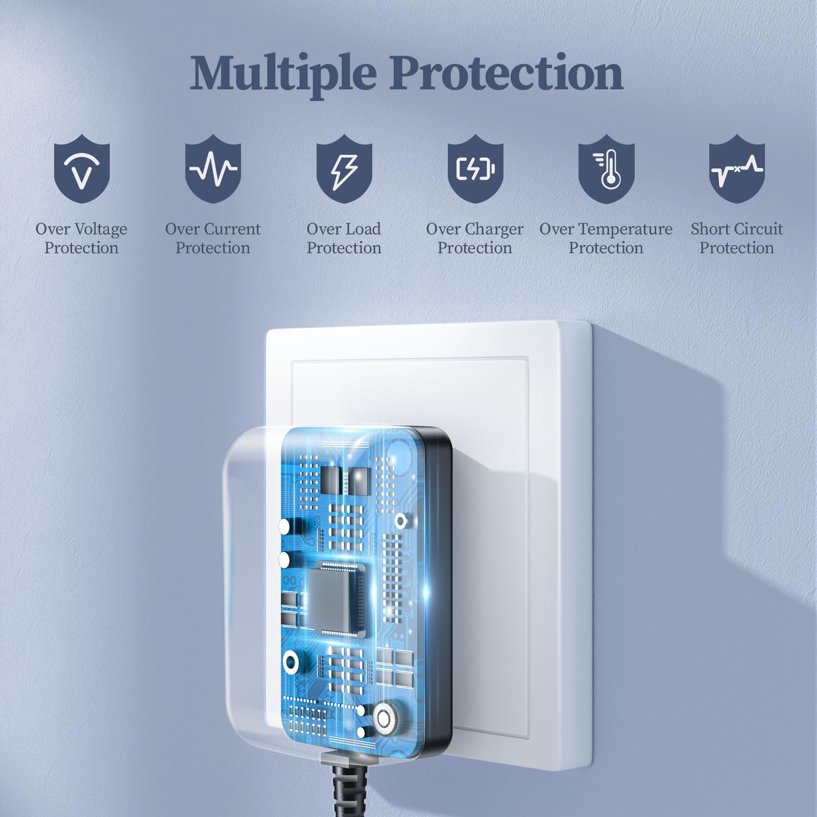 DONYOIE safety-first charger with short circuit and over-current protections.