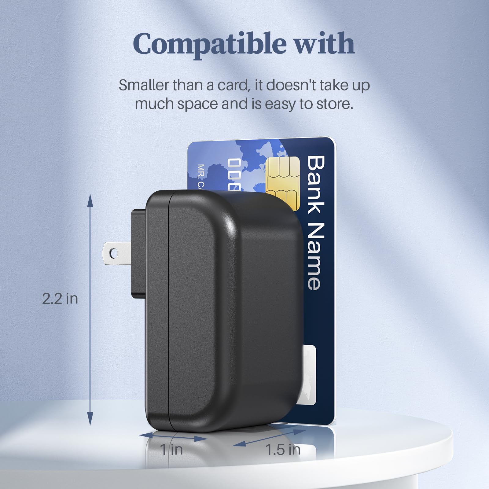 DONYOIE six-foot power cable connects charger to device during setup.