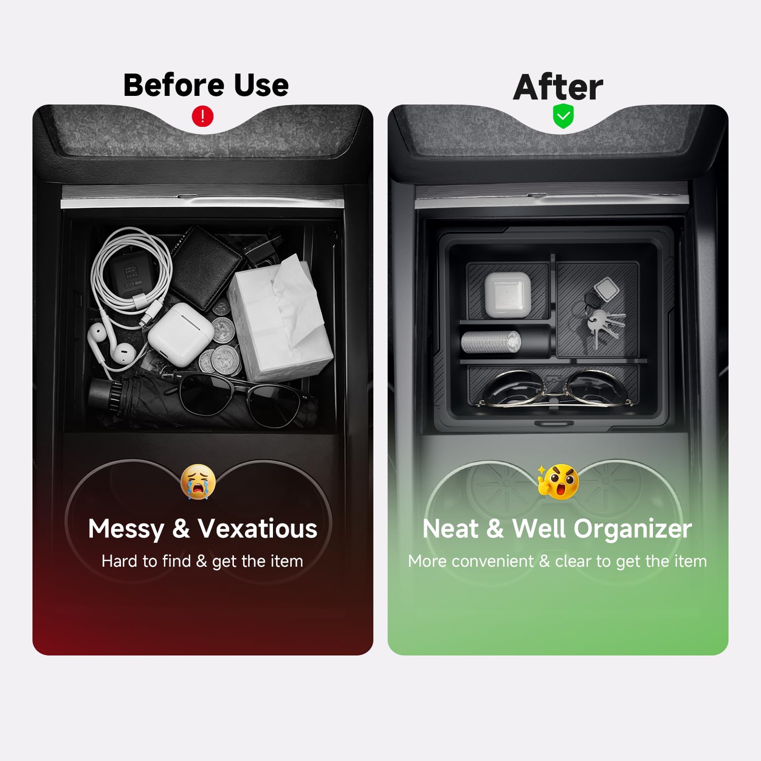 DooGooCoo center console anti-rattle helps quieter rides