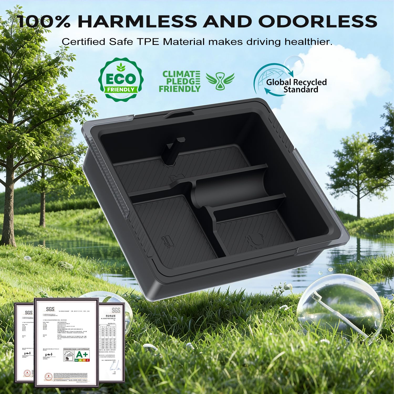 DooGooCoo center console easy slide for quick access