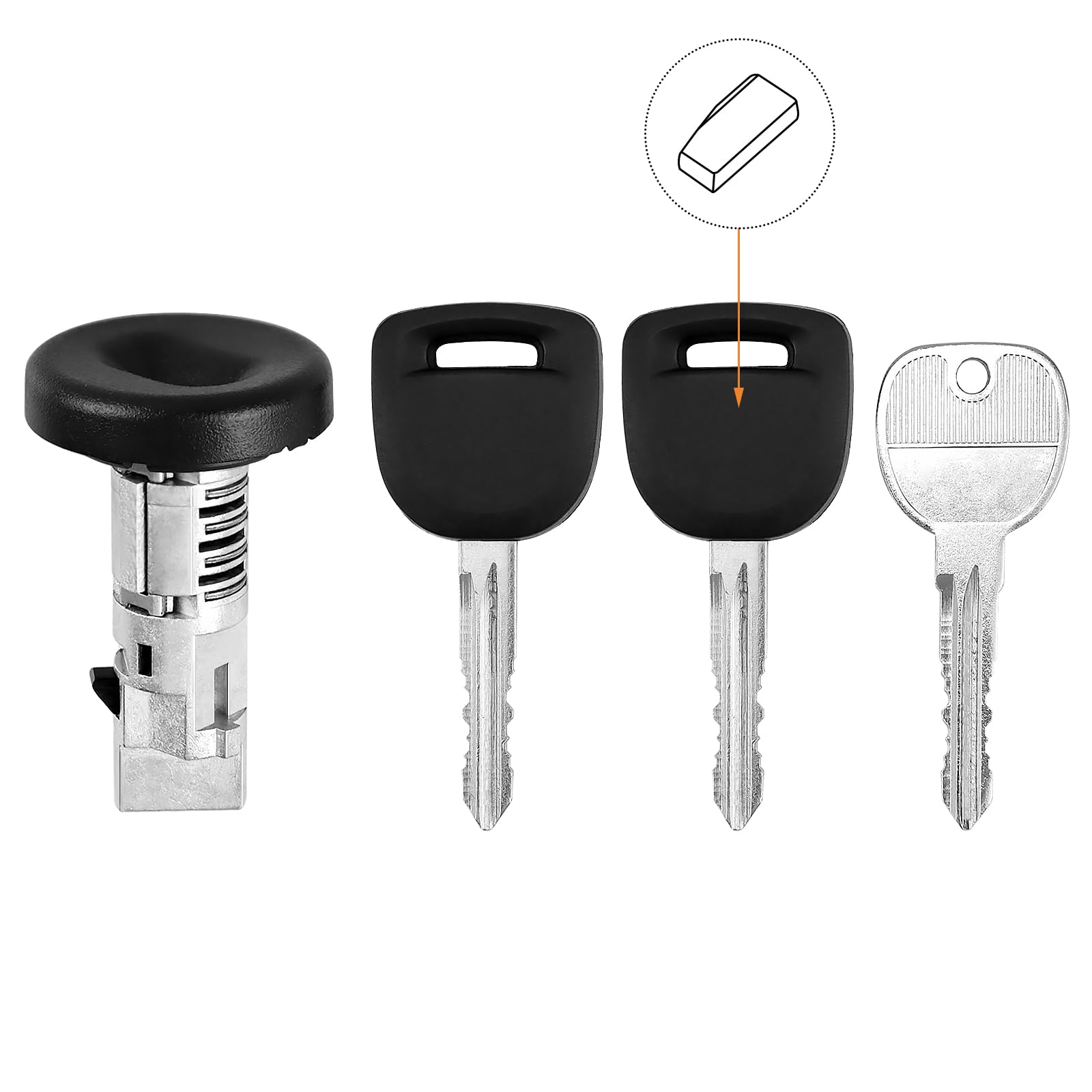 DORAIBACE ignition lock cylinder kit viewed from the front for a reliable OEM-style replacement