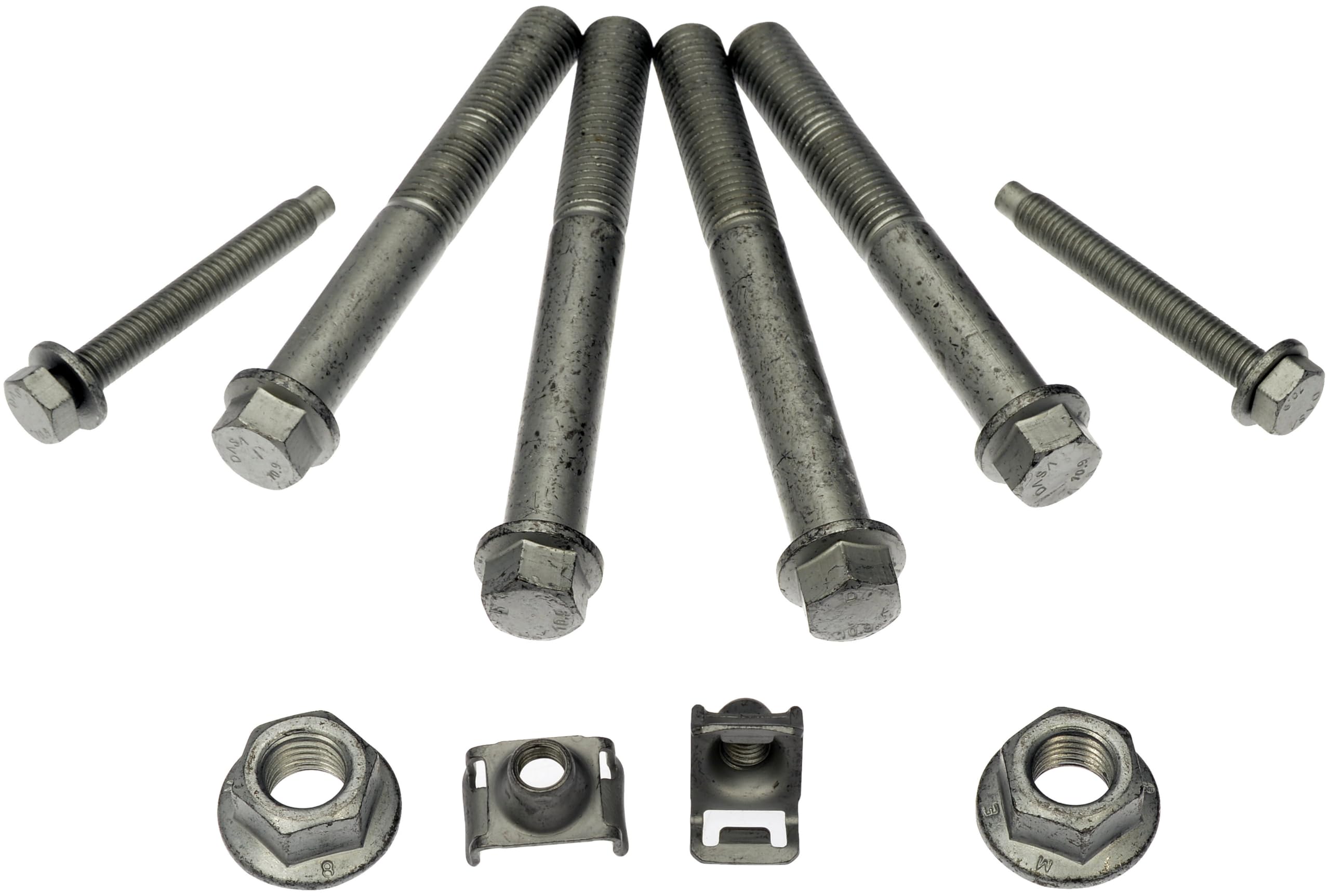 Dorman 13859 front lower inner bolt kit with durable steel construction.