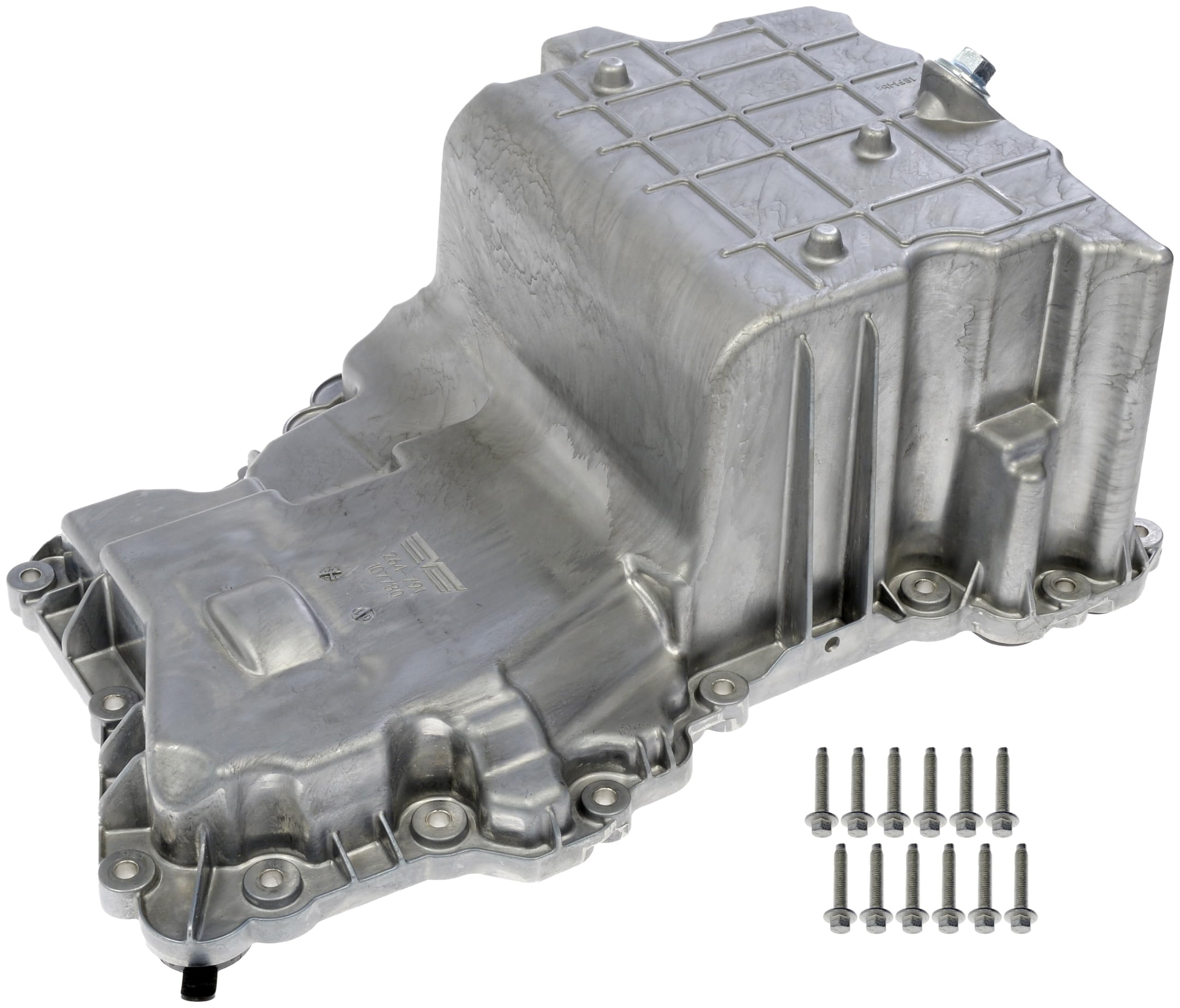 Dorman 264-791 engine oil pan in rugged diecast aluminum boosts heat resistance for Ford F-150