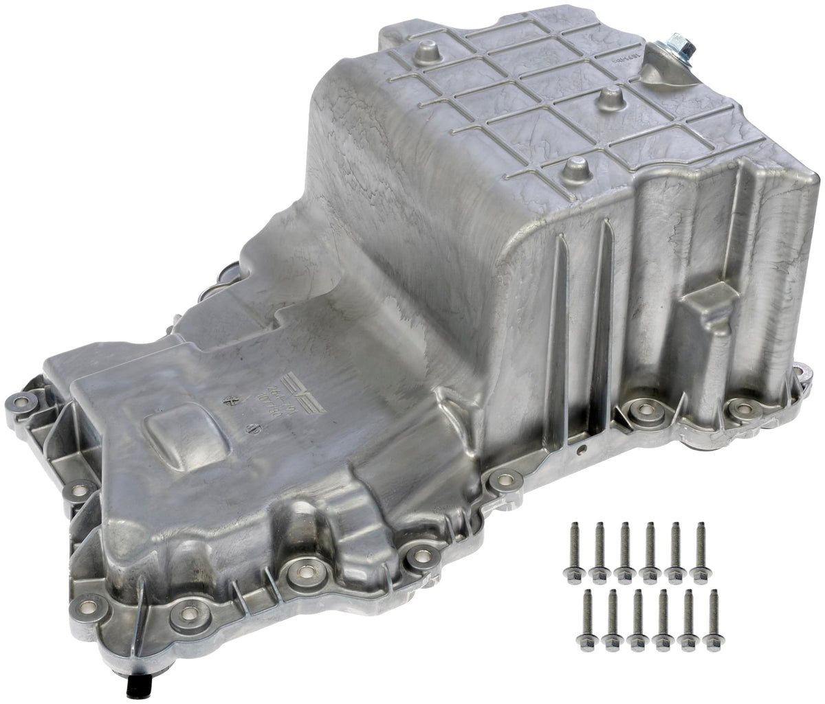 Dorman 264-791 engine oil pan in rugged diecast aluminum boosts heat resistance for Ford F-150