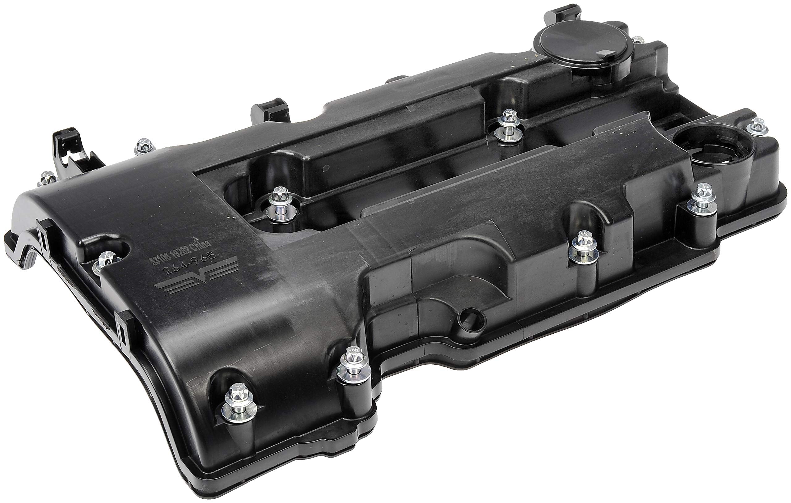Dorman 264-968 valve cover front view with precise fit for Buick Cadillac Chevrolet engines