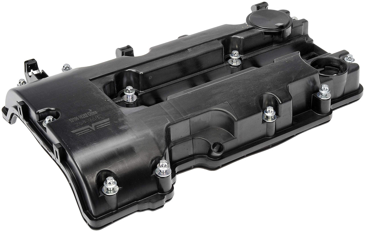 Dorman 264-968 valve cover front view with precise fit for Buick Cadillac Chevrolet engines