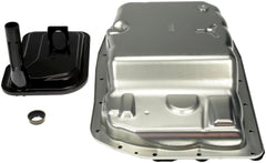 Dorman 265-582 transmission oil pan bottom view highlighting drain plug accessibility