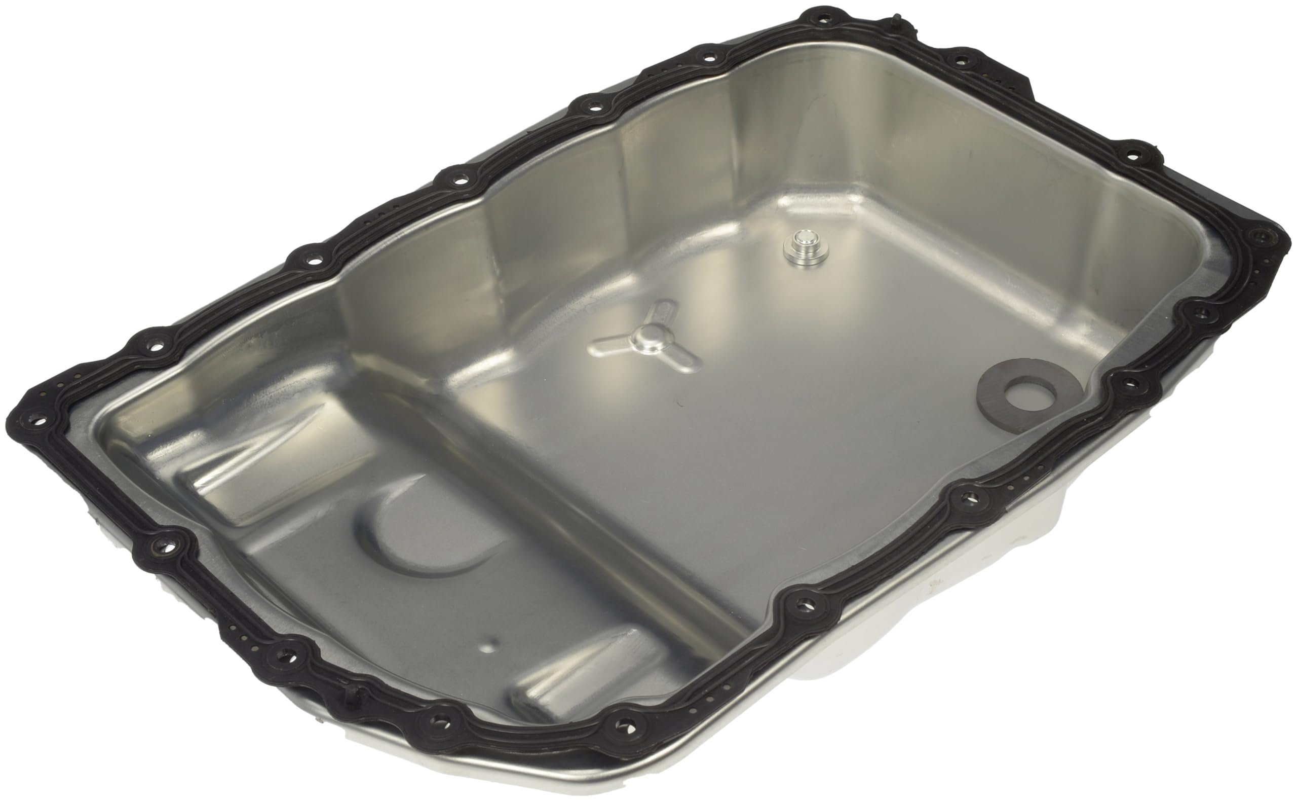 Dorman 265-582 transmission oil pan flange area with bolt-hole alignment