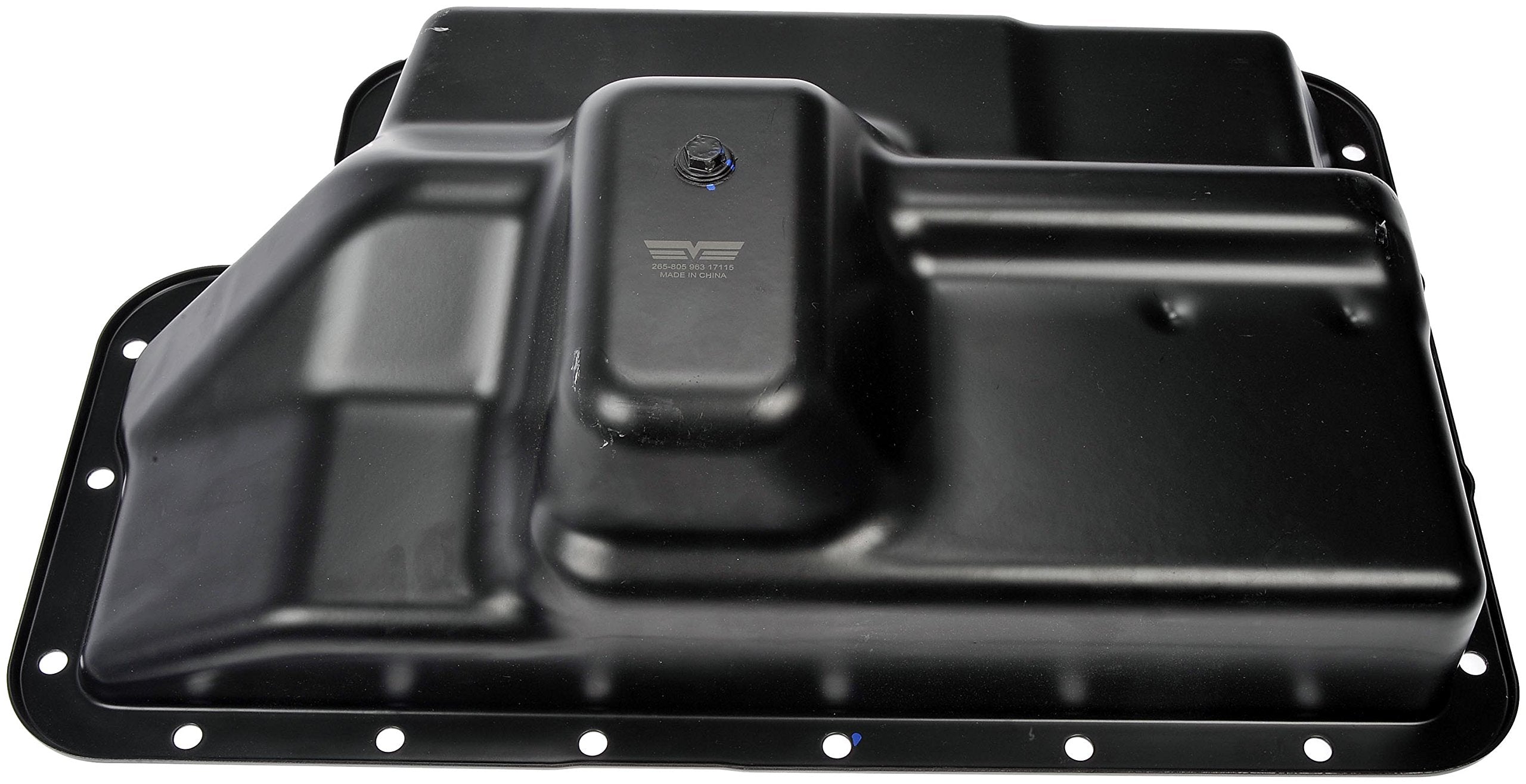 Dorman 265-805 transmission oil pan close-up of gasket area for a precise seal.