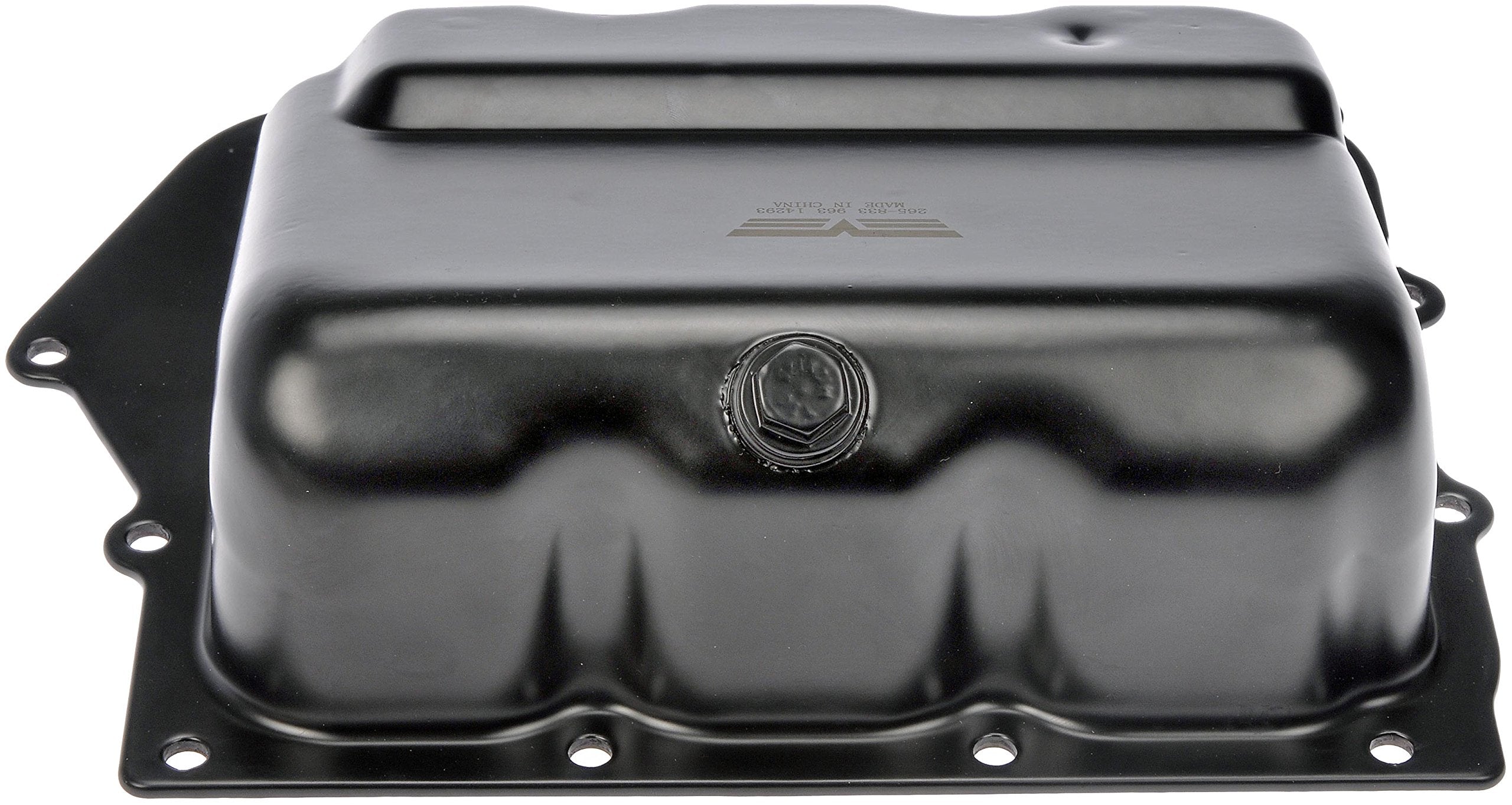 Dorman 265-833 transmission oil pan, side view, reliable performance in daily use.