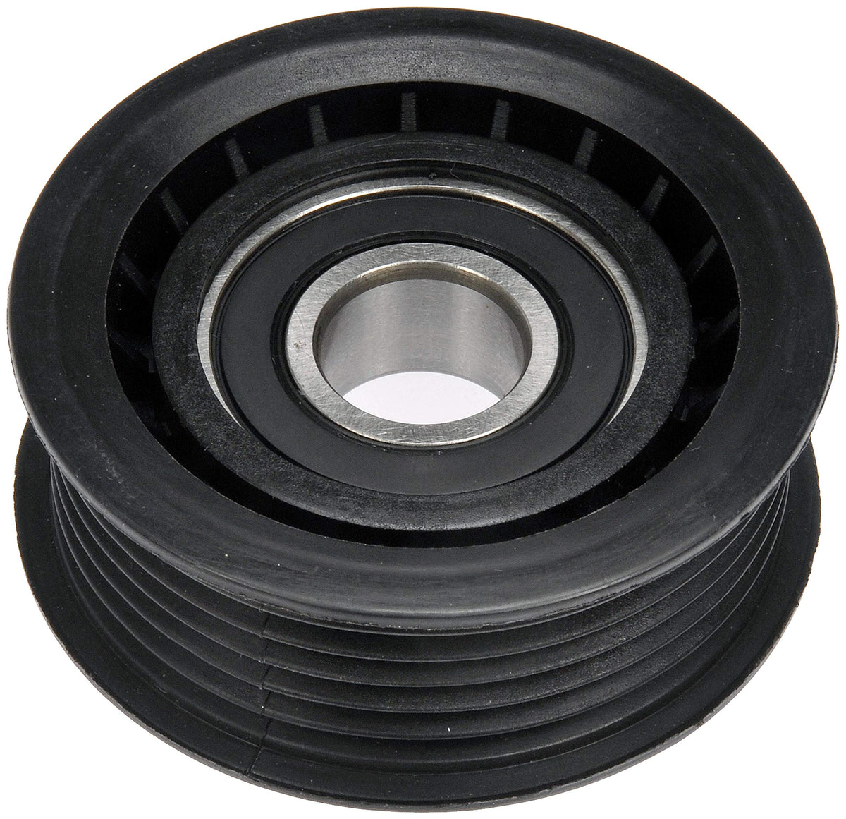 Dorman 419-649 idler pulley front view showing durable belt support.