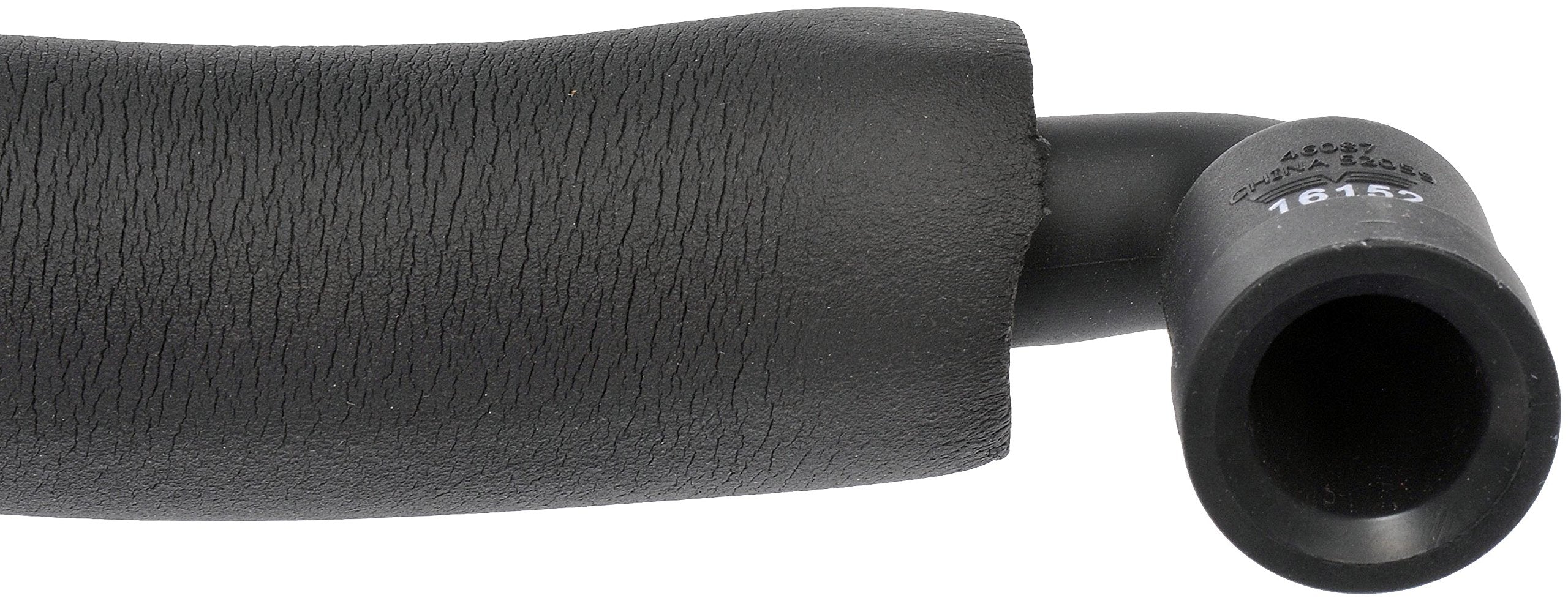 Dorman 46087 PCV hose installed—crankcase ventilation path.