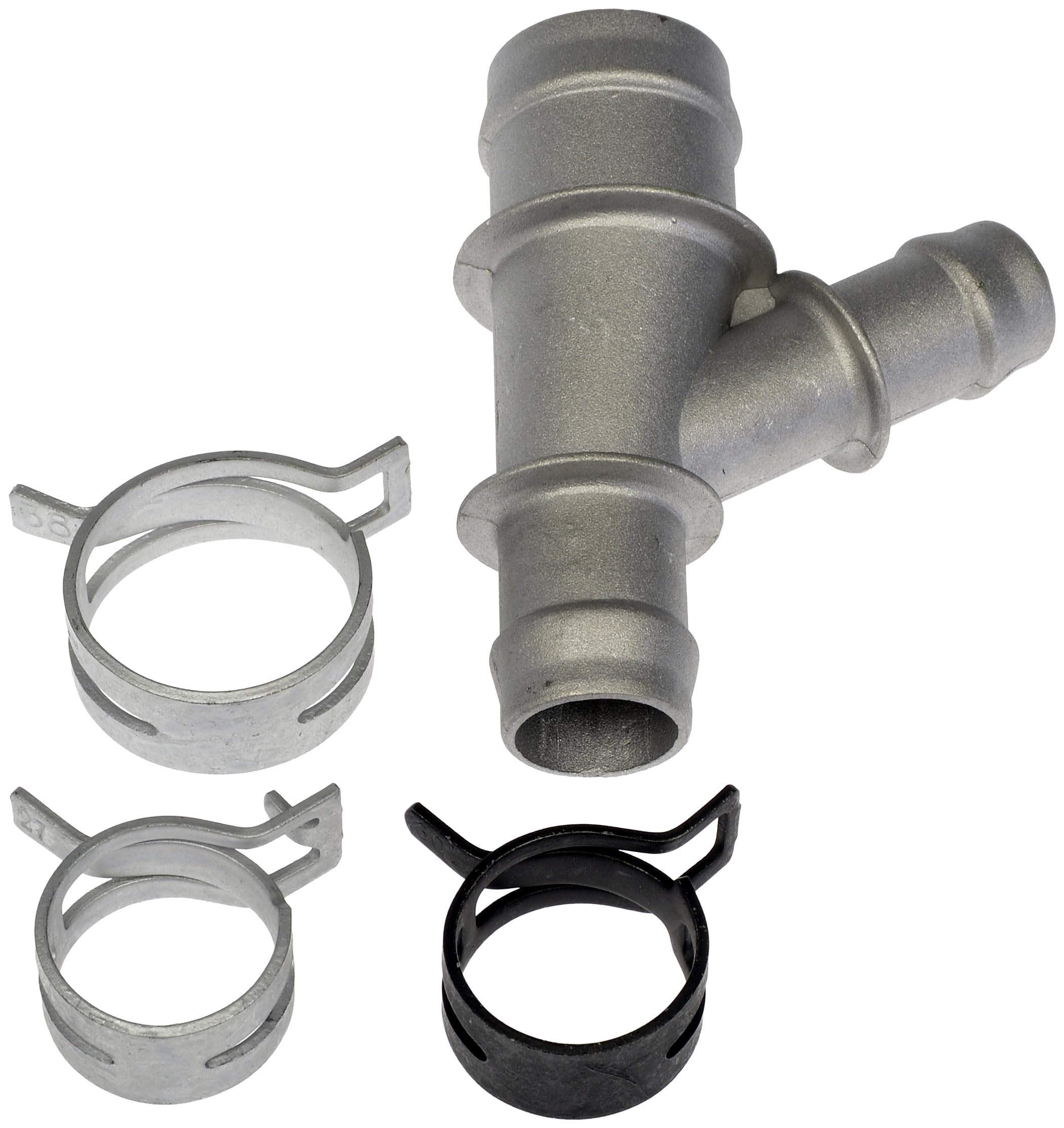 Junction with clamps demonstrates complete repair readiness for a leak-free seal.