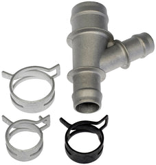 Junction with clamps demonstrates complete repair readiness for a leak-free seal.