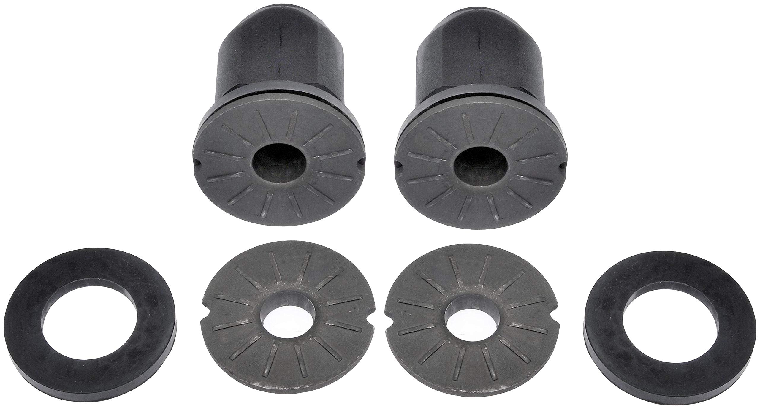 Dorman 523-266 front rack and pinion mount bushing close-up showing durable construction