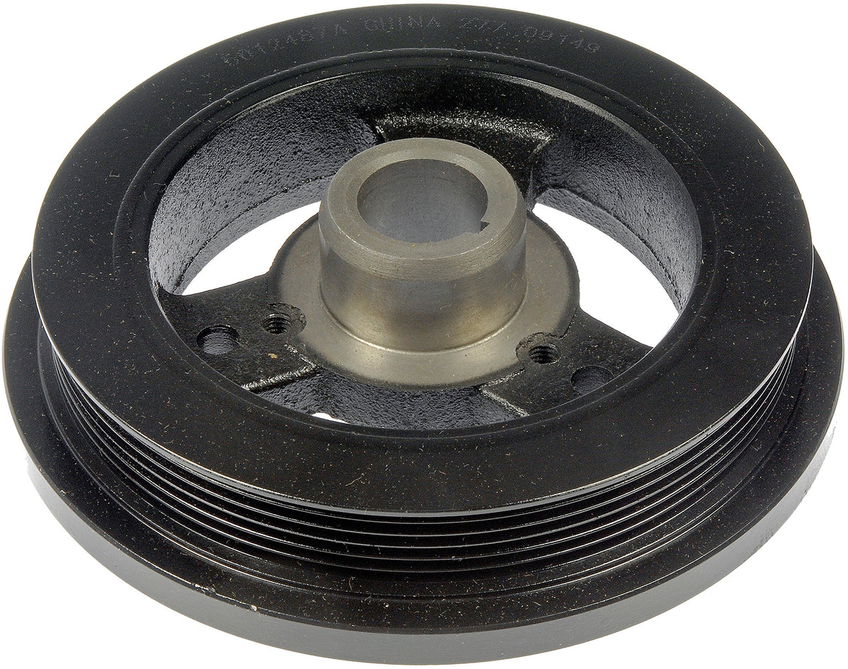 Dorman 594-018 harmonic balancer front view shows direct-fit replacement for compatible Jeep models