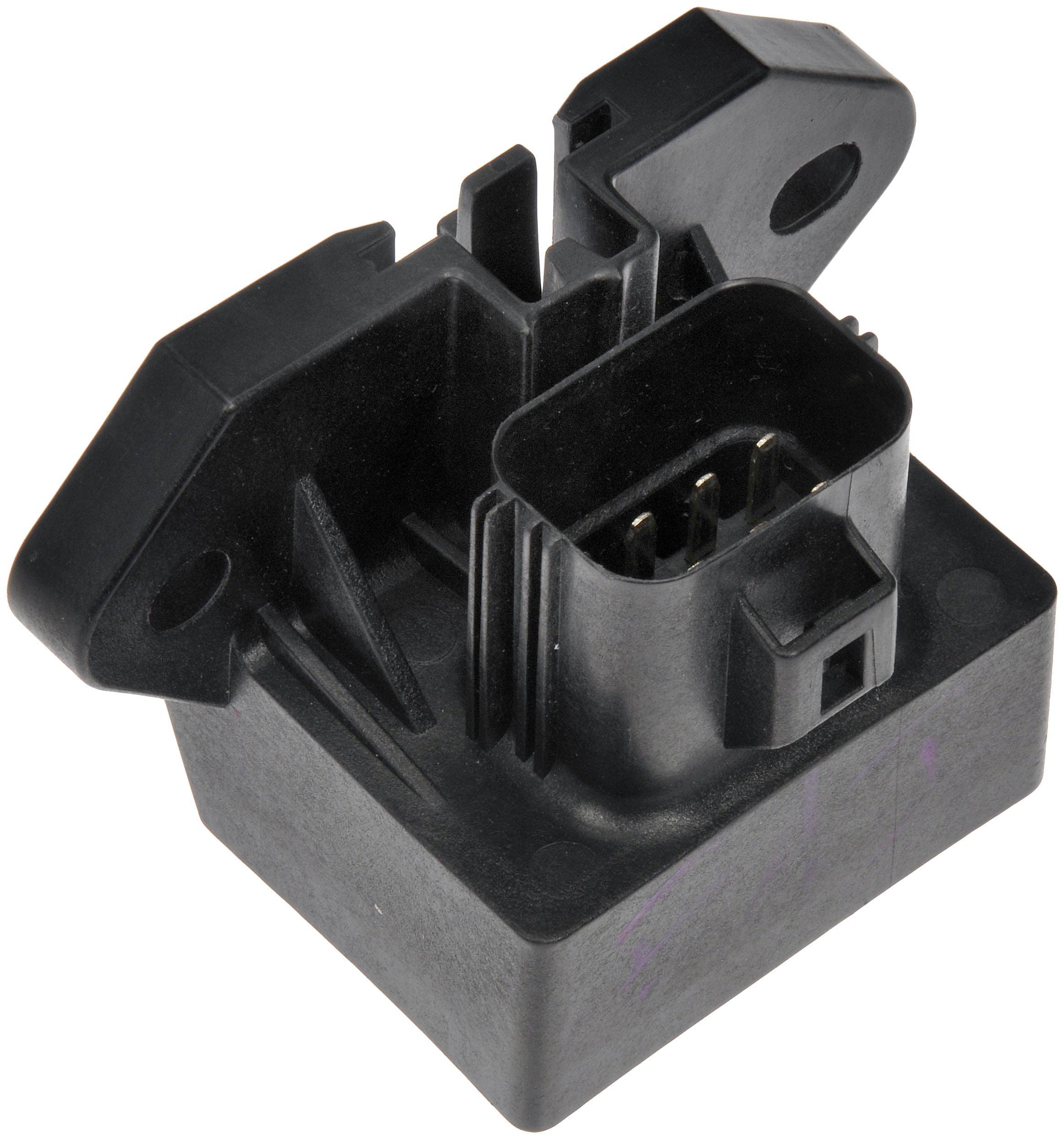 Dorman 601-225 fuel pump relay module close-up highlighting upgraded circuitry for reliability